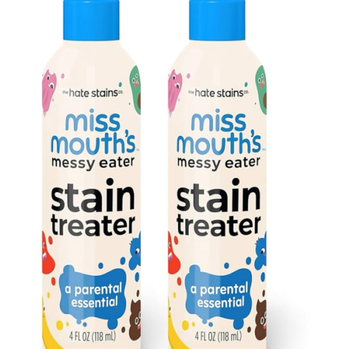 Miss Mouth's Messy Eater Stain Treater Spray - 4oz 2 Pack Stain Remover - Newborn & Baby Essentials - No Dry Cleaning Food, Grease, Coffee Off Laundry, Underwear, Fabric