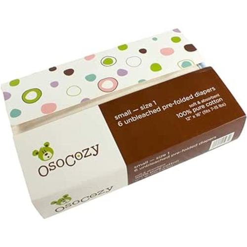 Amazon.com : OsoCozy Prefolds Unbleached Cloth Baby Diapers, Size 1 (7-15 lbs), 6 Pack, Soft, Absorbent and Durable 100% Natural Cotton : Baby Diaper Covers : Baby