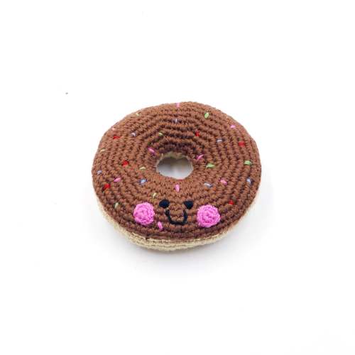 Chocolate Donut Pretend Play Food Rattle