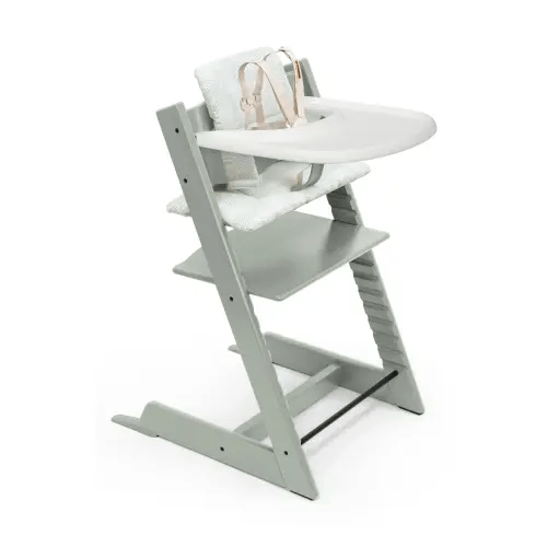 Tripp Trapp Highchair, Cushion, Tray & Newborn Set Bundle