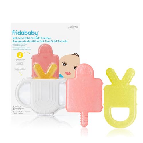 Frida Baby Silicone Teething Toys, 4-in-1 Teether for Babies & Infants, Teething Relief for 0-18 months, Not-Too-Cold-to-Hold Baby Teether, BPA-Free
