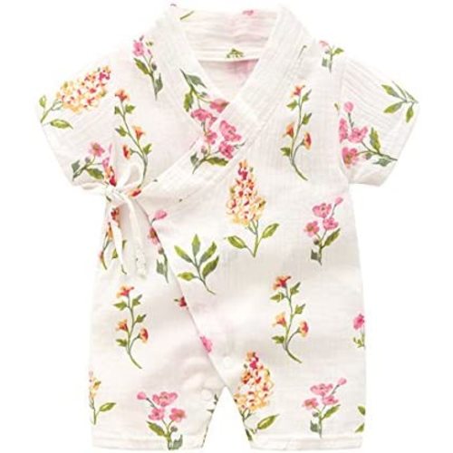PAUBOLI Kimono Robe Newborn Cotton Yarn Robe Baby Romper Infant Japanese Pajamas…