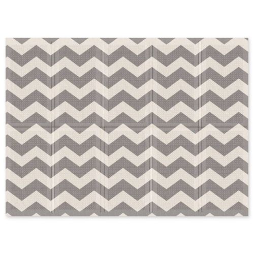 Parklon Chevron Portable Folding Play Mat in Grey/Ivory