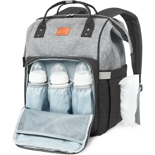 KeaBabies Baby Diaper Bag Backpack - Large Baby Bag for Boys, Girls, Waterproof Multi Function Travel Diaper Backpack with Changing Pad, Durable Travel Essentials for Moms and Dads (Graphite)