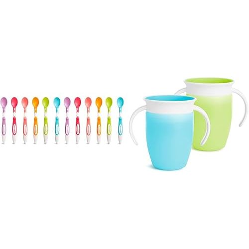 Munchkin® Soft TipTM Infant Spoons, 12 Count & Miracle® 360 Trainer Sippy Cup, 7 Ounce, 2 Count