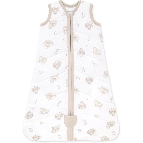 Burt's Bees Baby Beekeeper Infant Wearable Blanket, 100% Organic Cotton Unisex, Girl, Boy Swaddle Transition Sack - Light Weight 0.5 TOG or Medium Weight 1.5 TOG - Newborn Essentials Sleep Clothes - Medium Weight (1.5 TOG) - Small - Quilted Counting Sheep