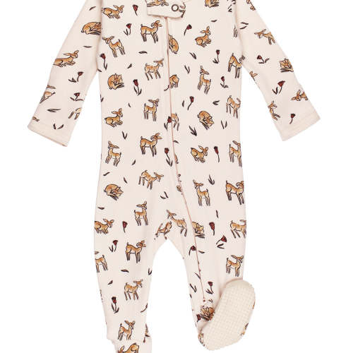 Doe A Deer Footed 2-Way Zip