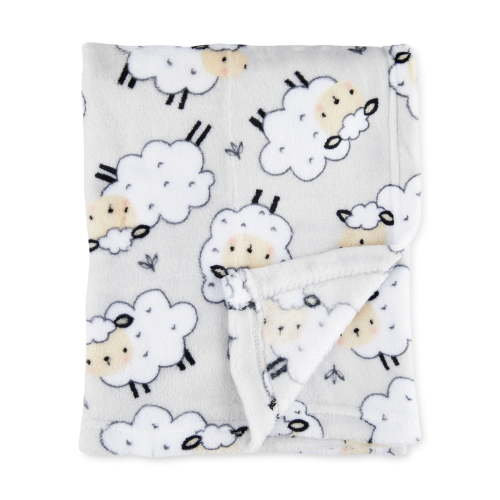 Parent's Choice Grey Sheep Plush Baby Blanket,Infant Unisex, 30" x 36"