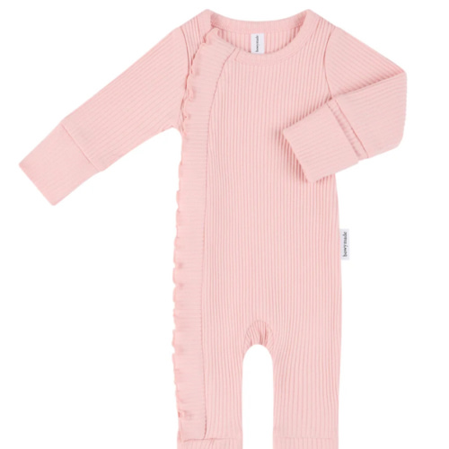 Baby Frill Onesie - Dusty Pink