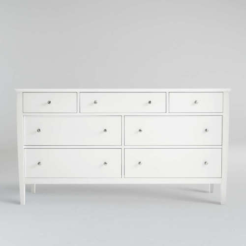 Mason 64" White Wood 7-Drawer Dresser