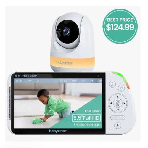 Babysense MaxView: Best Baby Monitor With a Camera, Light & White Noise Machine
