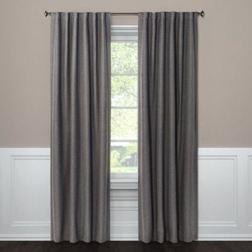 50"x84" Blackout Aruba Window Curtain Panel Sour Cream - Threshold™: Recycled Polyester, Solid Drapes, Indoor Use