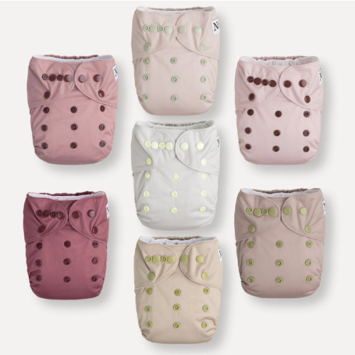 Cloth Diapers 7-Pack- Ballet Slippers