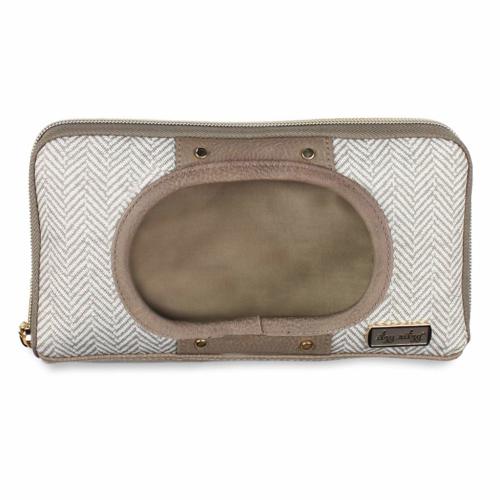 Itzy Ritzy Travel Wipes Case Portable, On-The-Go Baby Wipes Holder Including Removable Clips for Car Visor Or Seat Back, Designed to Hold Packs of Up to 64 Wipes, Vanilla Latte