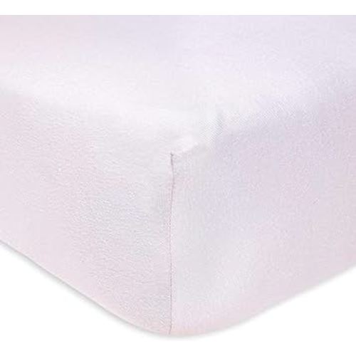 Burt's Bees Baby Solid Fitted Crib Sheet Organic Cotton BEESNUG - Soft Lavender, Fits Unisex Standard Bed and Toddler Mattress, Infant Essentials, 52 x 28 Inch 1-Pack