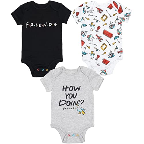 FRIENDS 3 Pack Short Sleeve Bodysuit