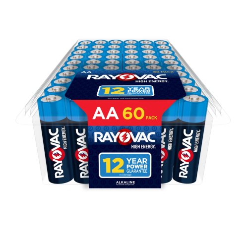 Rayovac High Energy Alkaline AA Batteries, Double A Batteries ( 60 -Pack)