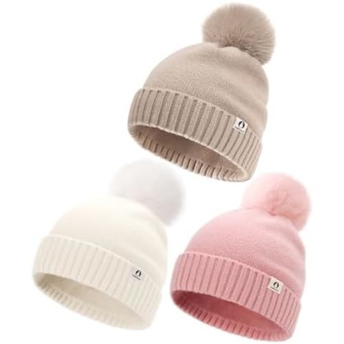 FURTALK Baby Winter Hat Toddler Beanie Infant Newborn Warm Pom Pom Cap