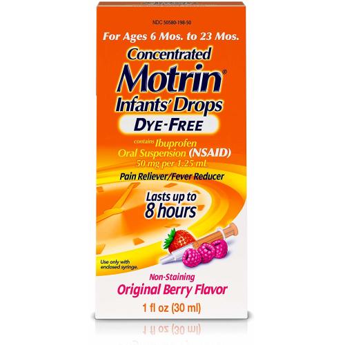 Infants' Motrin Concentrated Liquid Medicine Drops with Ibuprofen, Berry, 1 fl. oz