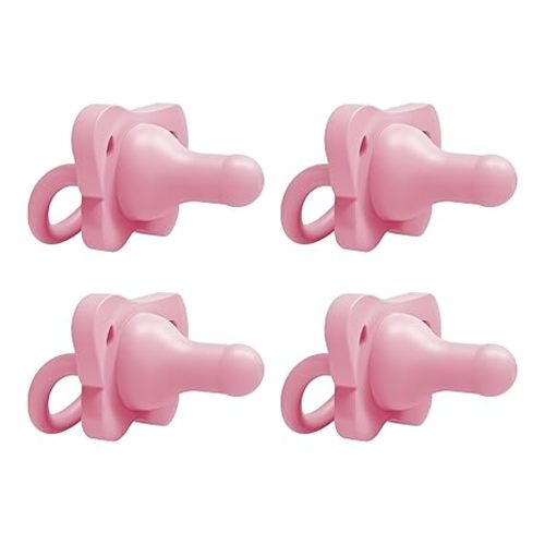 Dr. Brown's HappyPaci 100% Silicone Baby Pacifier, Contoured One-Piece Design, Blue, 0-6m, BPA-Free, 4 Pack