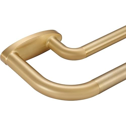 Double Curtain Rods Warm Gold - Wrap Around Design