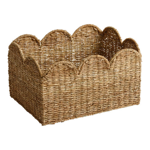 Daisy Natural Seagrass Scalloped Utility Basket