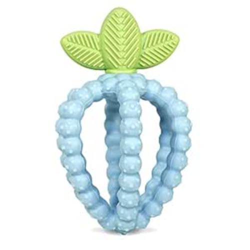 Blue RaZbaby Bites Silicone Baby Teething Toy