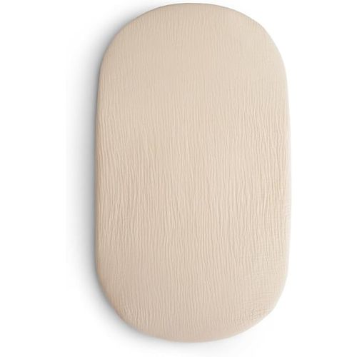 mushie Extra Soft Bassinet Muslin Crib Sheet | 30" x 16" (Fog)