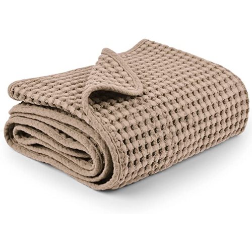 Waffle Baby Blankets, Nursery Blankets for Boys Girls, Swaddle Blankets Neutral Soft Lightweight Toddler and Kids Throw Blankets(Clay)