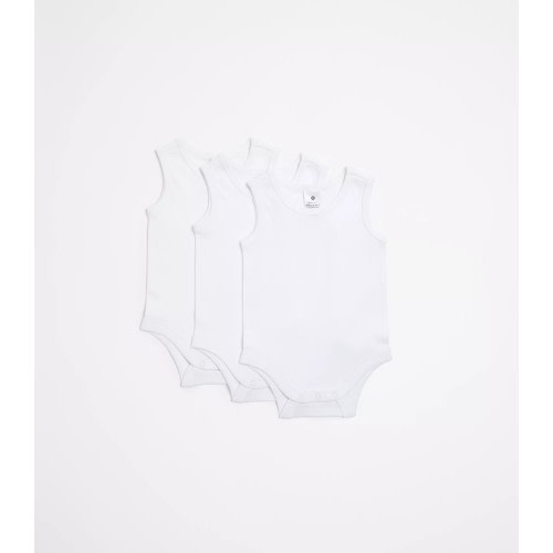3 Pack Baby Organic Cotton Sleeveless Bodysuits | Target Australia