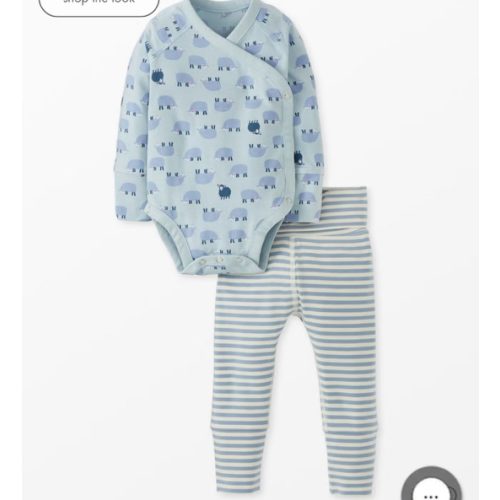 Baby Layette Wrap Top & Wiggle Pants in HannaSoft™
