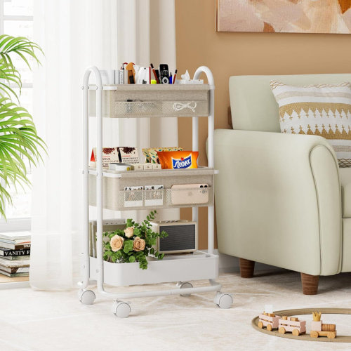 Modanais Baby Diaper Caddy Organizer Cart And Storage - 3 Tier Rolling Storage Cart With Wheels, Baby Essentials For Nursery Storage, Detachable Dividers - For Crib, Bedroom, Art & Craft Organizer | Wayfair