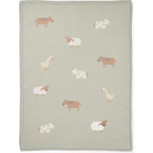 On the Farm Cotton Knit Blanket