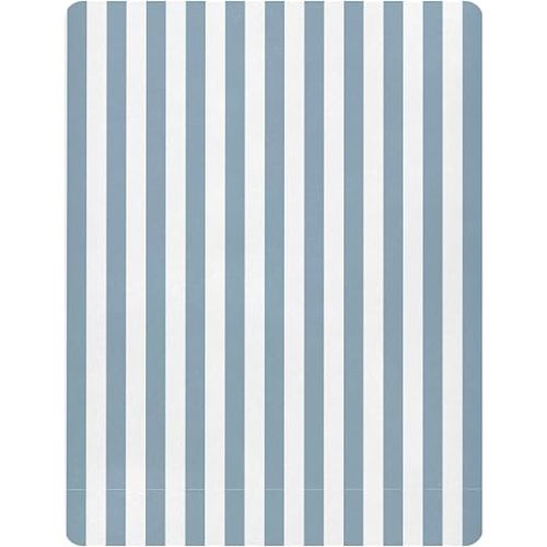 Pfrewn Crib Sheets for Boys Girls Blue Stripe Fitted Crib Sheet Fits Standard Crib Mattress Pads Stretch Soft Toddler Baby Sheet, 52x28x9IN