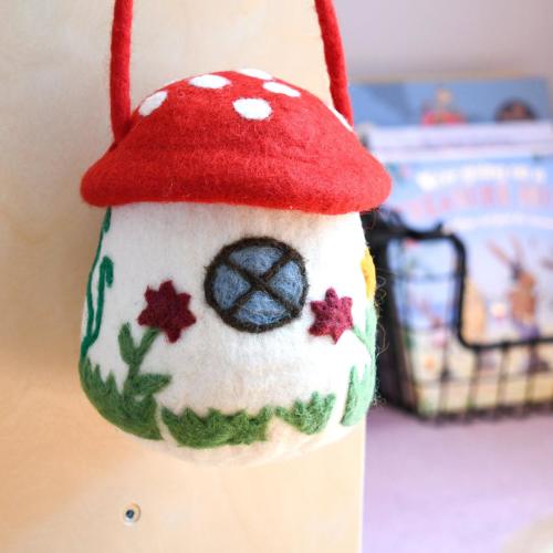 Felt Mushroom Toadstool Bag | Tara Treasures
