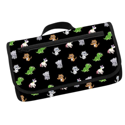 Portable Diaper Changing Pad and Storage - Newborn or Toddler - Easy to use - Sleek Waterproof Design - Fits in Back Packs, Stroller etc Easily - Portable Newborn Baby Care Essentials (Black)