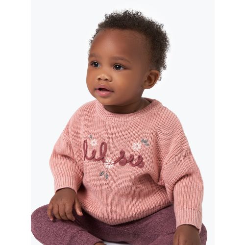 Modern Moments by Gerber Baby Girl Sibling Matching Sweater, Sizes 0/3 Months - 24 Months