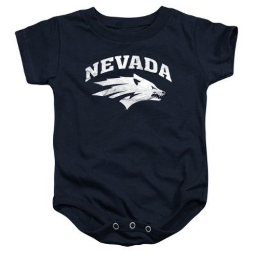 Baby University Of Nevada Reno Distressed Primary Logo Infant Snap Suit, Navy, 12 Months