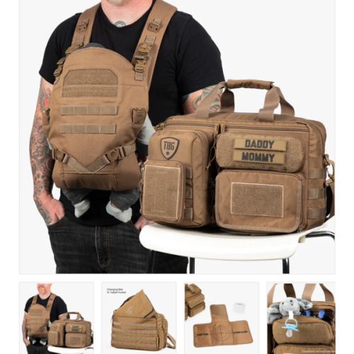 Deuce Diaper Bag + Baby Carrier Bundle by Tactical Baby Gear