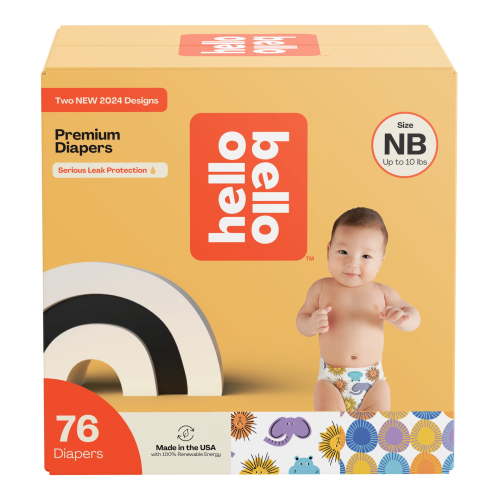 Hello Bello Premium Baby Diapers, Size Newborn, Multicolor, 76ct (Select for More Options)