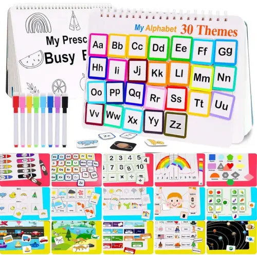 [30 Themes] Montessori Busy Book for Kids, Preschool Learnin - TikTok Shop