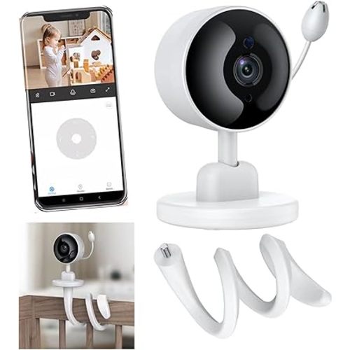 Home.X 1080P WiFi Baby Monitor with Phone App - Smart Camera with Motion Tracking, Sound Detection, Night Vision, 2-Way Talk, Temperature & Humidity, Lullabies, Alexa & Google Home
