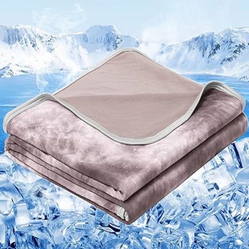 inhand Cooling Blanket King Size (90"x108"), Cooling Blankets for Hot Sleepers, Absorbs Heat to Keep Adults Cool for Summer Nights Sweats, Thin Cold Lightweight Blanket for Couch Bed, Coffee