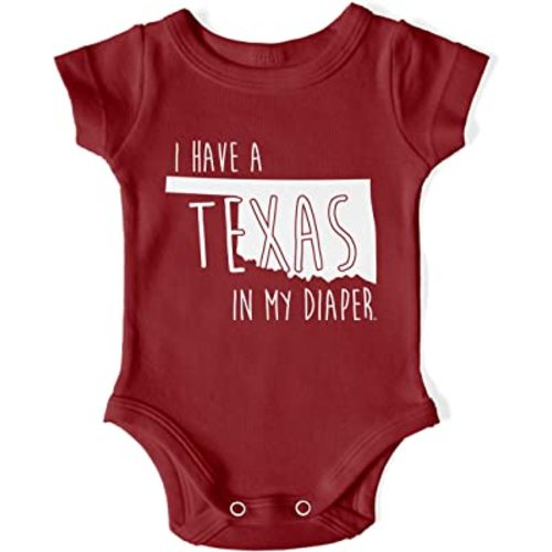 In My Diaper I Have A Texas - Oklahoma Rival Sports Fans Baby One Piece