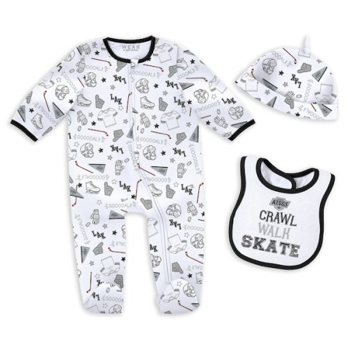 Newborn & Infant Los Angeles Kings WEAR by Erin Andrews Sleep and Play Sleeper Set with Bib