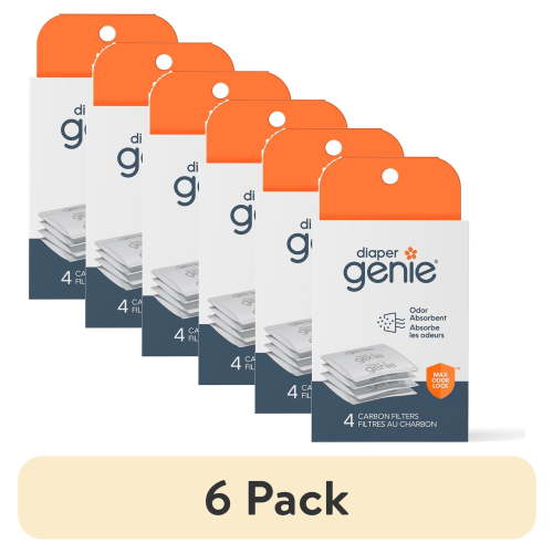 (6 pack) Diaper Genie Diaper Pail Carbon Filters, 4 Count, Infant