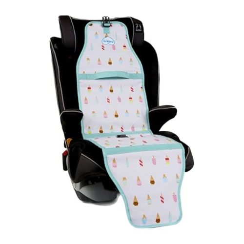 Cool Carats Car Seat Cooling Pad for Babies, Toddlers, and Kids - Comfortable and Durable Cooling Pad for Hot Summer Days - One Size Fits All, Popsicle White