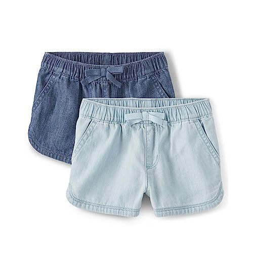 The Children's Place Baby Girls' and Toddler Pull on Chambray Shorts
