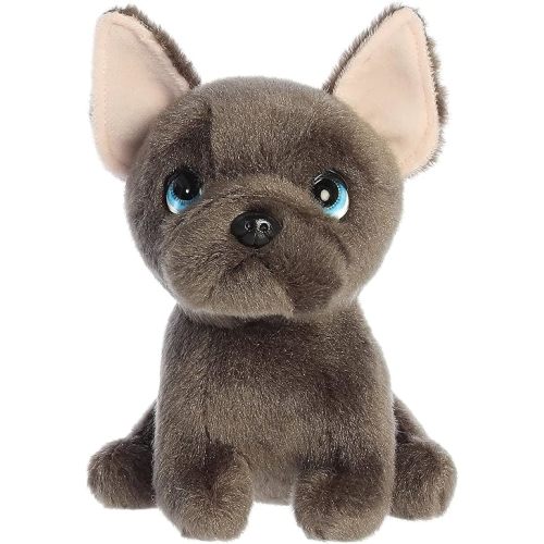 Aurora® Expressive Petites™ Bonbon French Bulldog™ Stuffed Animal - Emotional Connection - Loving Companions - Gray 7 Inches