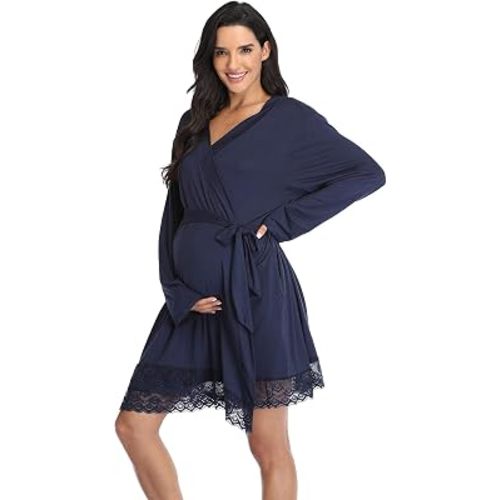 Maternity Robes for Women - Hospital Labor Delivery Robes - Pregnancy Nursing Sleepwear